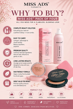 MISS ADS COMBO (MAKEUP FIXER, HIGHLIGHTER, DUAL COMPACT, BLENDER)