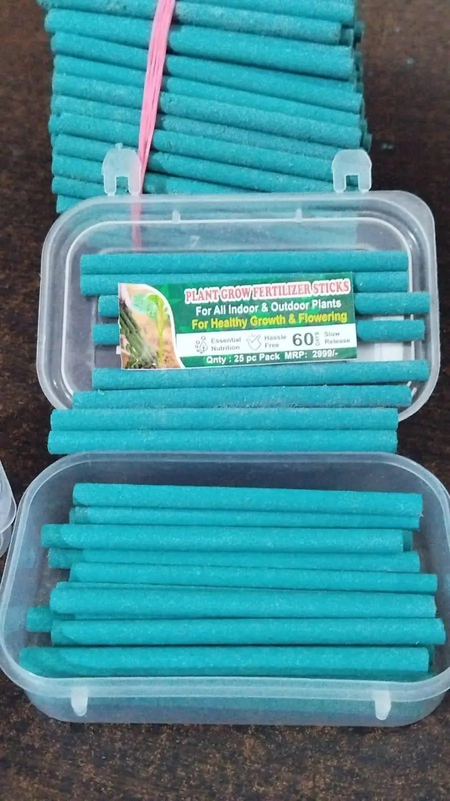 Combo of Plant Grow Fertilizer Sticks For Plants - 25 Stick Pack of 2 & Plant Growth Enhancer Supplement - CL-RO-609