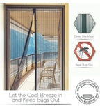 Mesh Screen Net Home Magnetic Foldable Anti Mosquito Door Curtains 100*210CM which fits to Door Size - 7 Feet - CL-MA-785