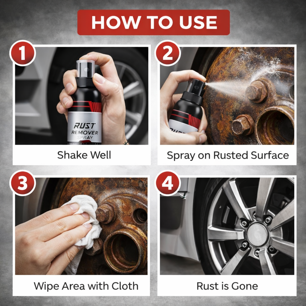 Multipurpose Car Rust Remover Spray for Door Handles Bikes Trucks 30ml in Box (pack of 2)